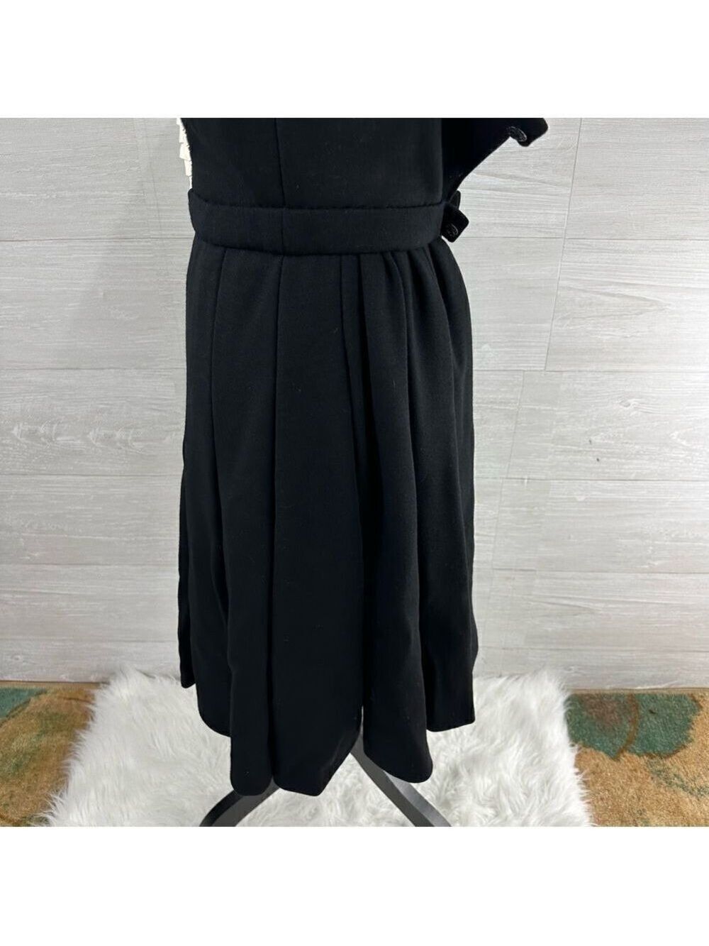 Chanel Pleated Fit & Flare Wool Knee Length Dress - Picture 5 of 14